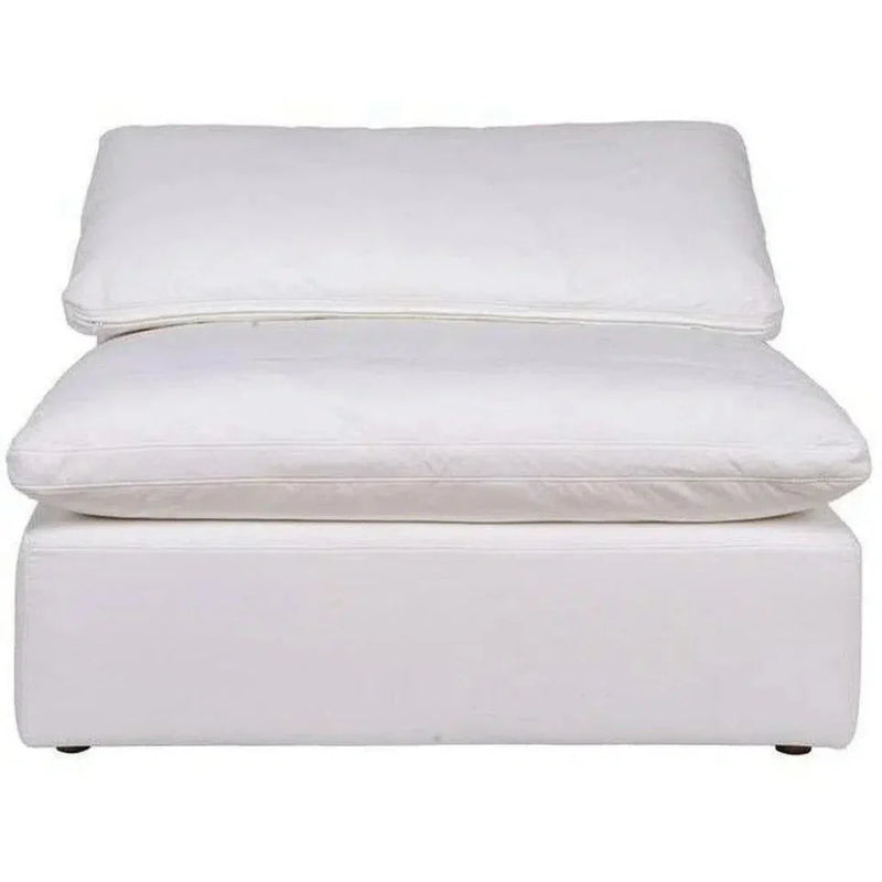 Stain Resistant White Modular Slipper Chair - LOOMLAN - Moe's Home - Modular Components