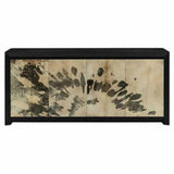 Stained Vellum Caviar Black Karlson Credenza - LOOMLAN - Currey & Co - Sideboards