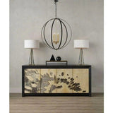 Stained Vellum Caviar Black Karlson Credenza - LOOMLAN - Currey & Co - Sideboards