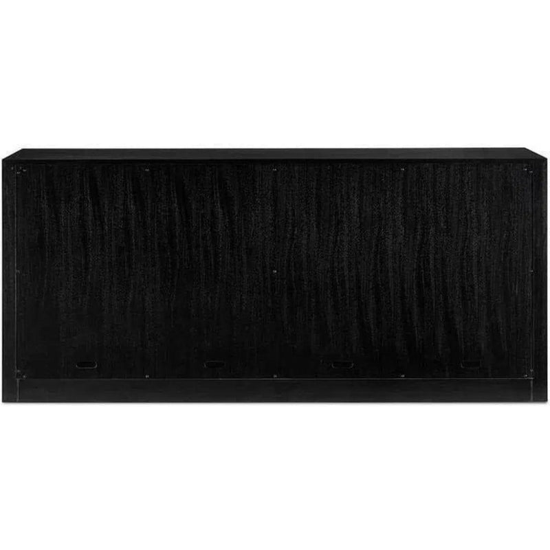 Stained Vellum Caviar Black Karlson Credenza - LOOMLAN - Currey & Co - Sideboards