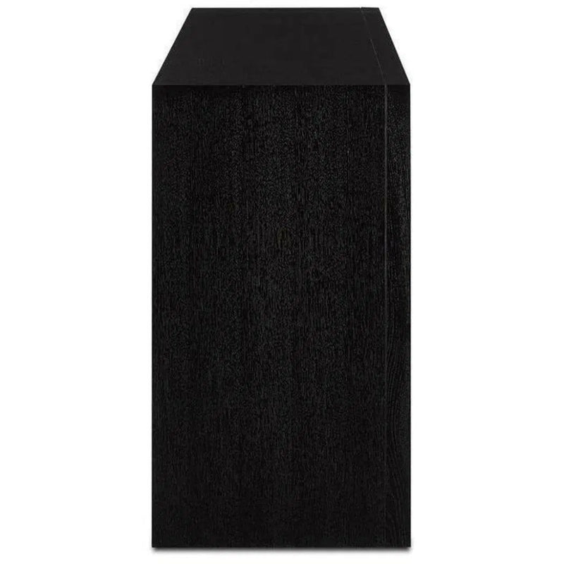 Stained Vellum Caviar Black Karlson Credenza - LOOMLAN - Currey & Co - Sideboards