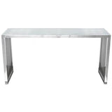 Stainless Steel Console Table Clear Tempered Glass Top - LOOMLAN - Diamond Sofa - Console Tables