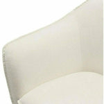 Status Ivory Cream Fabric Accent Chair Black Metal Legs - LOOMLAN - Diamond Sofa - Accent Chairs