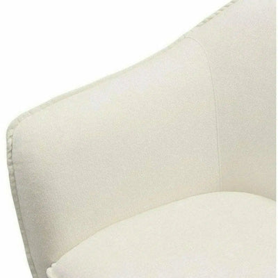 Status Ivory Cream Fabric Accent Chair Black Metal Legs - LOOMLAN - Diamond Sofa - Accent Chairs