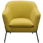 Status Yellow Fabric Accent Chair Black Metal Legs - LOOMLAN - Diamond Sofa - Accent Chairs