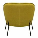 Status Yellow Fabric Accent Chair Black Metal Legs - LOOMLAN - Diamond Sofa - Accent Chairs