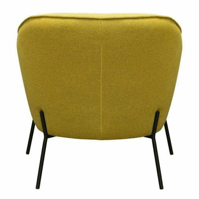 Status Yellow Fabric Accent Chair Black Metal Legs - LOOMLAN - Diamond Sofa - Accent Chairs