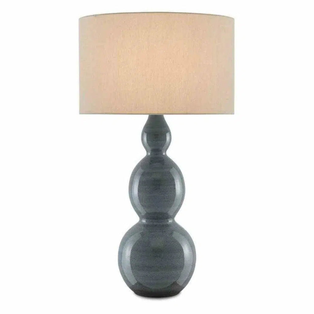 Steel Blue Cymbeline Table Lamp - LOOMLAN - Currey & Co - Table Lamps