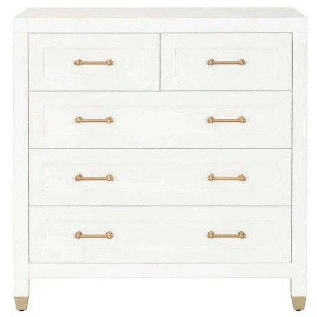 Stella 5 - Drawer Bedroom White Chest of Drawers - LOOMLAN - Essentials For Living - Chests