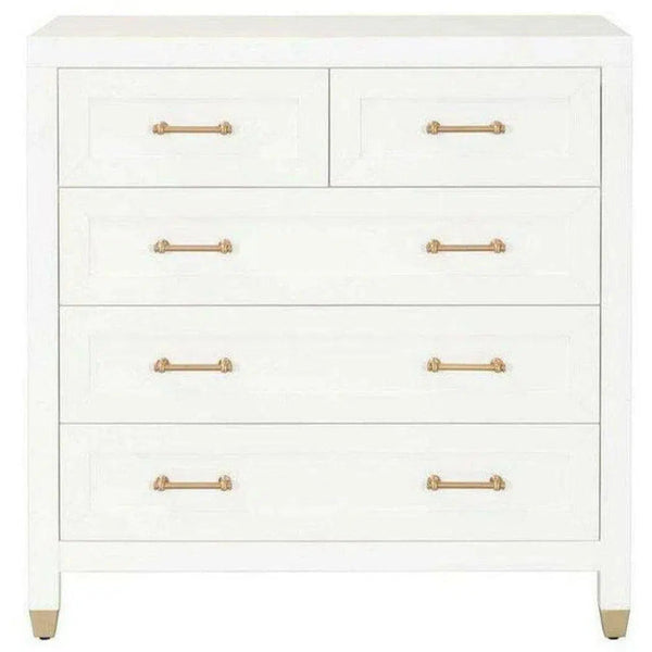 Stella 5 - Drawer Bedroom White Chest of Drawers - LOOMLAN - Essentials For Living - Chests