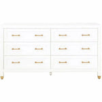 Stella 6 - Drawer Double Dresser White - LOOMLAN - Essentials For Living - Dressers