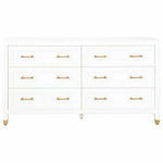 Stella 6 - Drawer Double Dresser White - LOOMLAN - Essentials For Living - Dressers