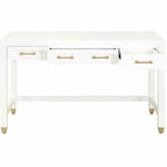 Stella Desk With Drawers White - LOOMLAN - Essentials For Living - Home Office Desks