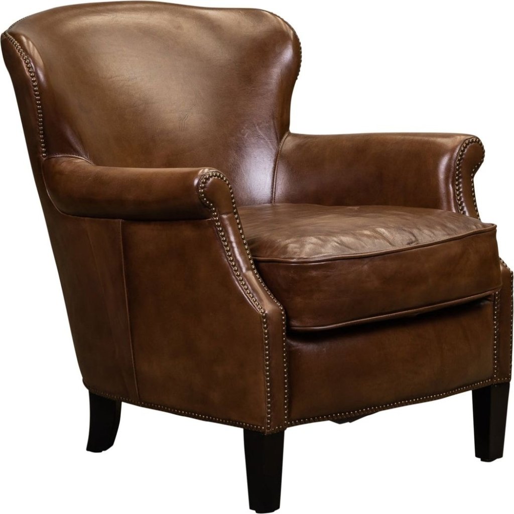 Stella Luxurious Leather Comfort Chair - LOOMLAN - Olivia + Quinn - Club Chairs