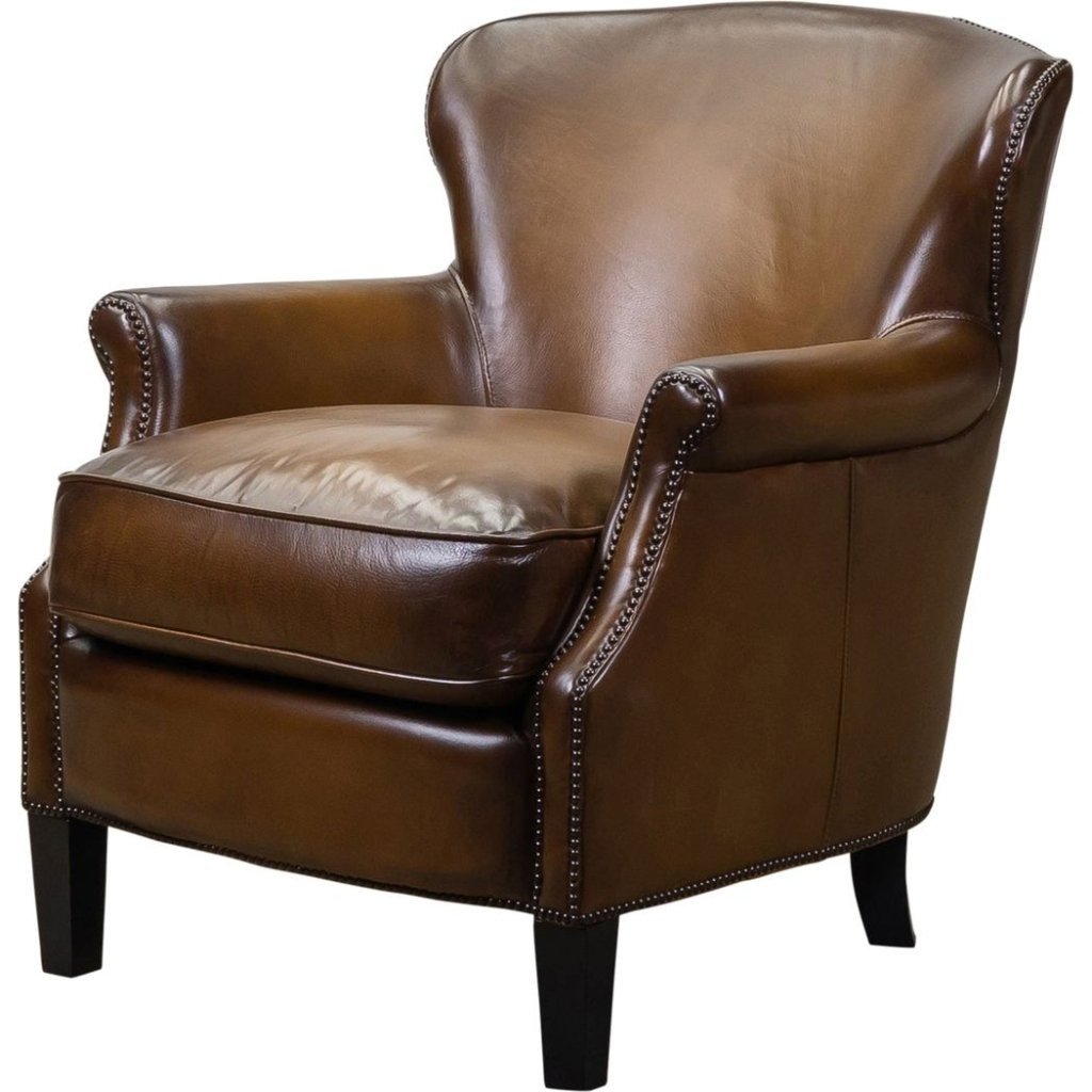 Stella Luxurious Leather Comfort Chair - LOOMLAN - Olivia + Quinn - Club Chairs