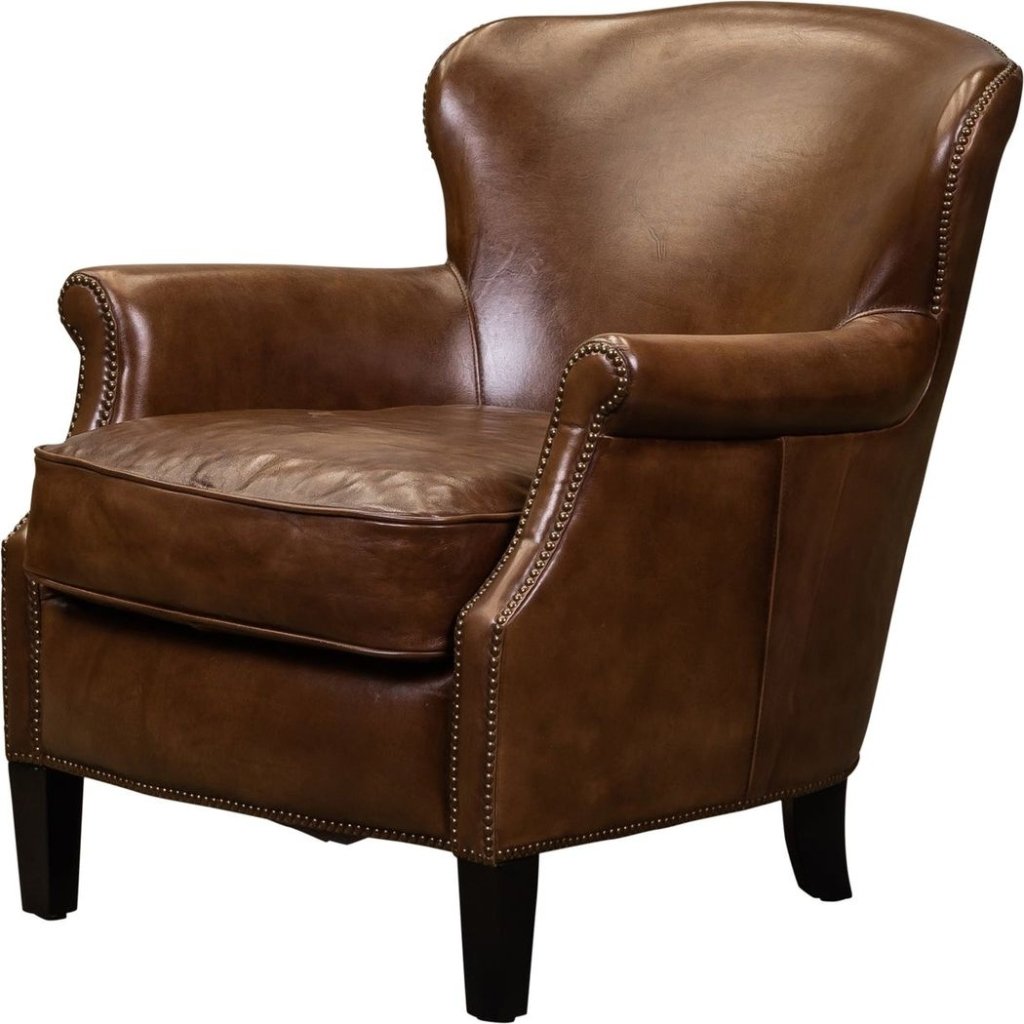 Stella Luxurious Leather Comfort Chair - LOOMLAN - Olivia + Quinn - Club Chairs