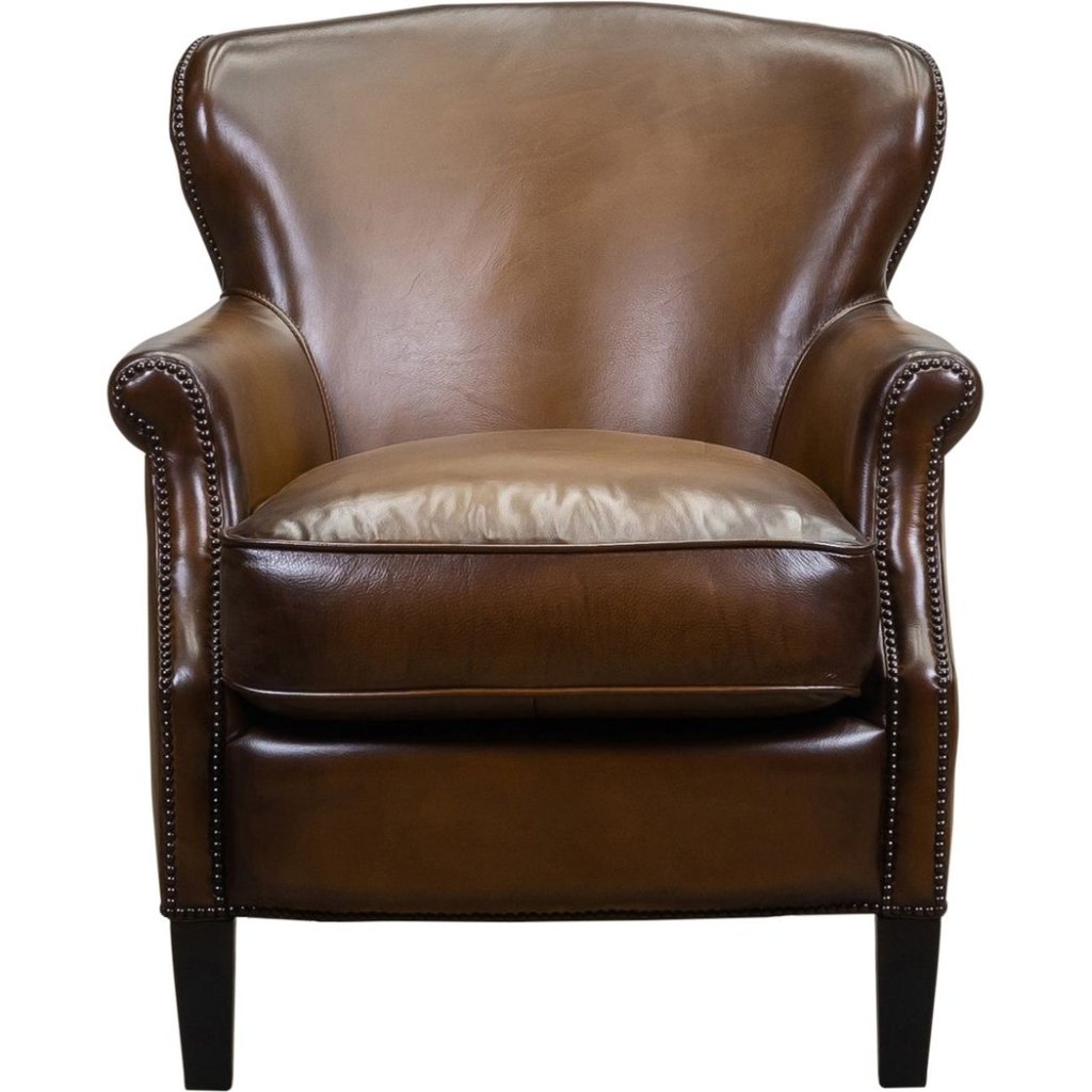 Stella Luxurious Leather Comfort Chair - LOOMLAN - Olivia + Quinn - Club Chairs