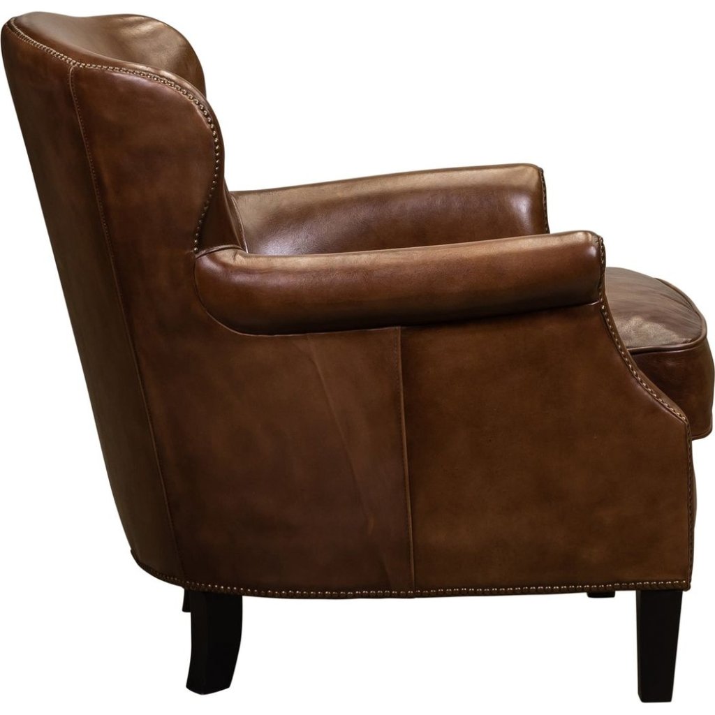 Stella Luxurious Leather Comfort Chair - LOOMLAN - Olivia + Quinn - Club Chairs