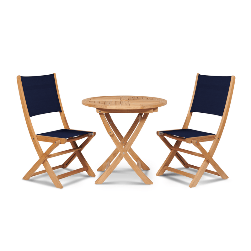 Stella Teak Patio Round Bistro Set 3PC - LOOMLAN - HiTeak - Outdoor Bistro Sets