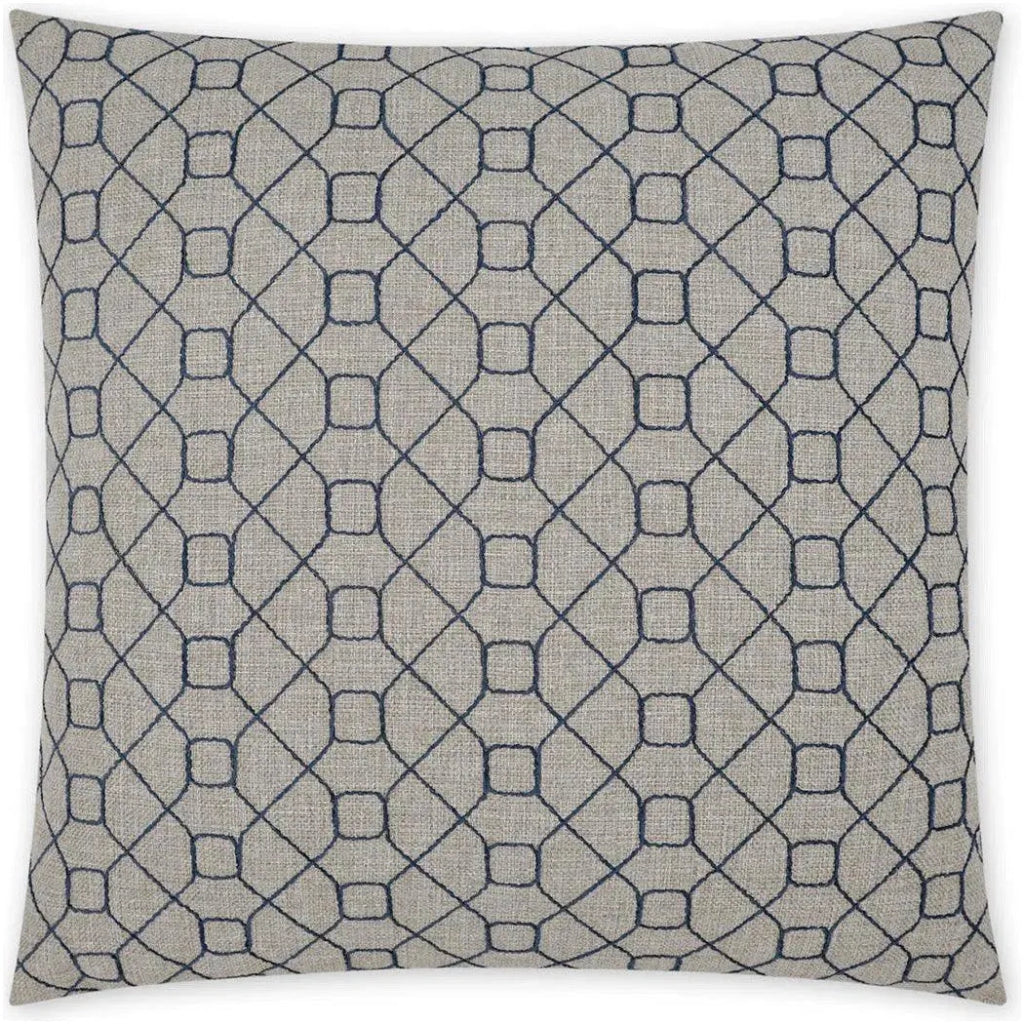 Stornoway Blue Geometric Blue Large Throw Pillow Insert - LOOMLAN - D.V. Kap - Throw Pillows