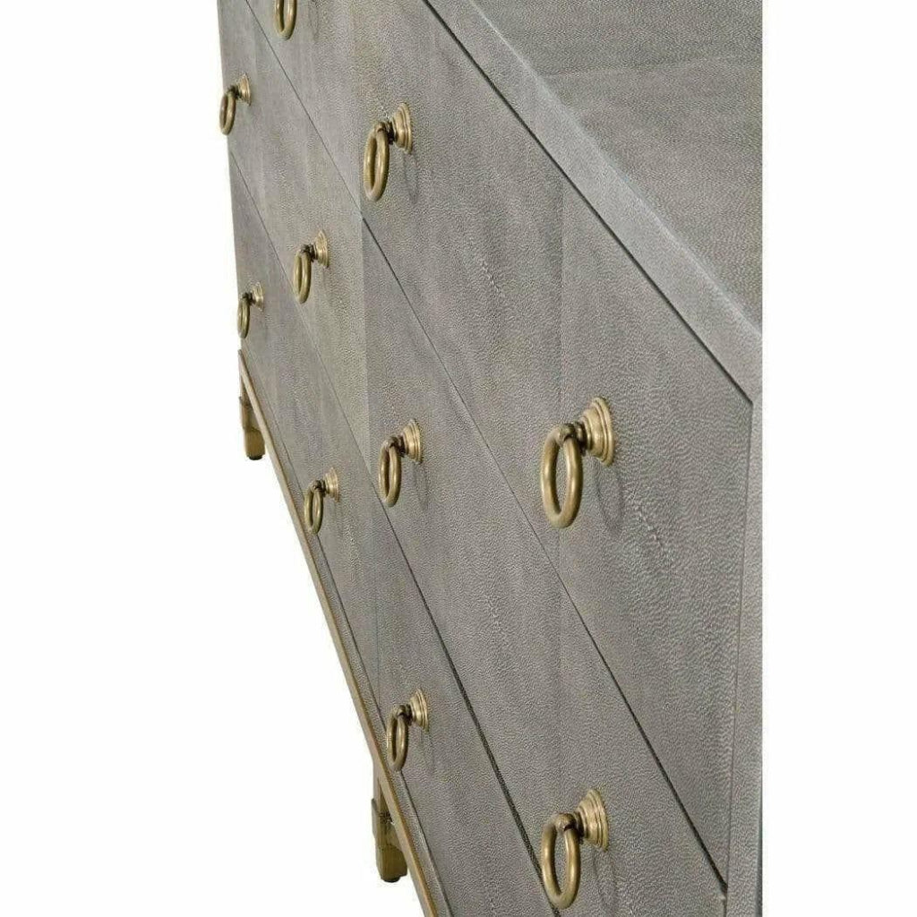 Strand Gray Shagreen 6 - Drawer Double Dresser - LOOMLAN - Essentials For Living - Dressers