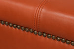 Streetman Leather Brown Cocktail Ottoman - LOOMLAN - Sarreid - Ottomans