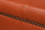 Streetman Leather Brown Cocktail Ottoman - LOOMLAN - Sarreid - Ottomans