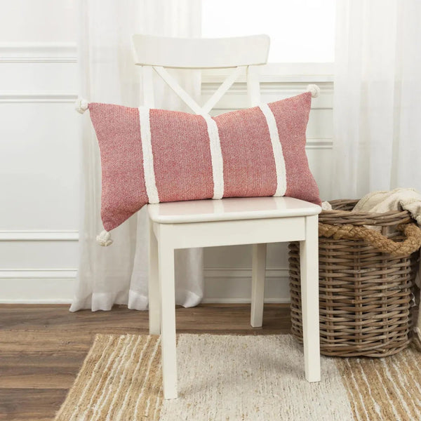 Stripe Lumbar Pillow For Chairs & Couch Anette - LOOMLAN - LOOMLAN - Throw Pillows