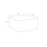 Strut Concrete Outdoor Square Coffee Table - LOOMLAN - SUNPAN - Outdoor Coffee Tables