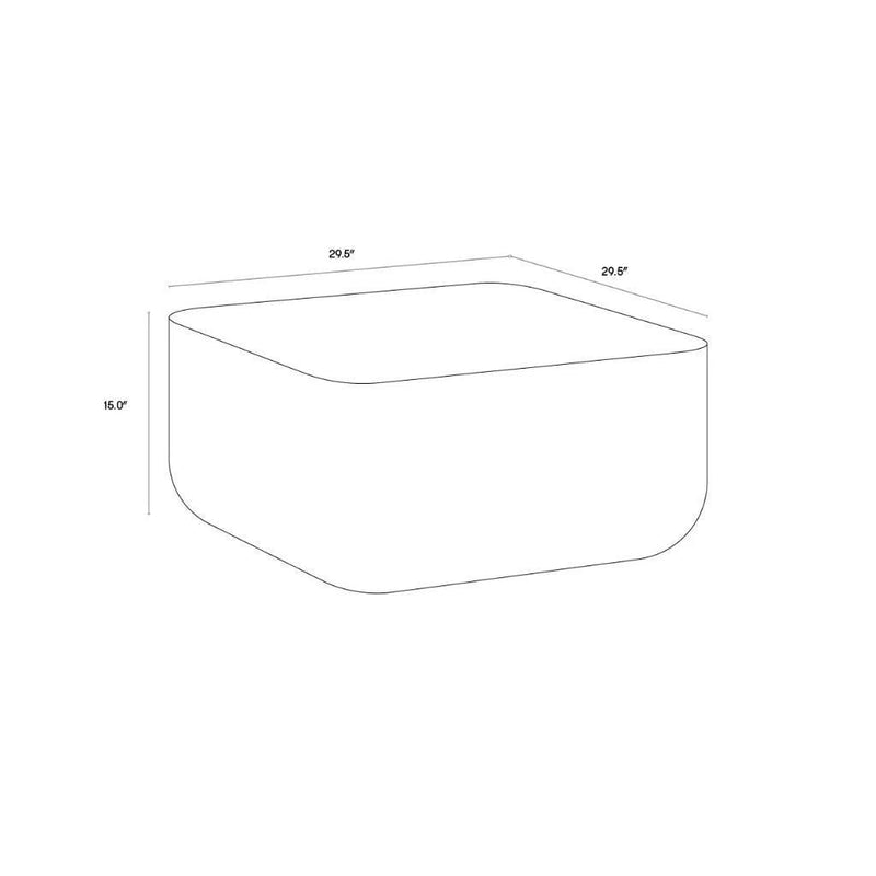 Strut Concrete Outdoor Square Coffee Table - LOOMLAN - SUNPAN - Outdoor Coffee Tables