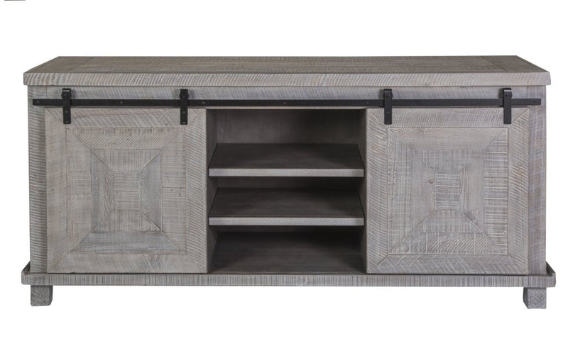 Studio 20 Wooden Grey Entertainment Console - LOOMLAN - Palmetto Home - TV Stands & Media Centers