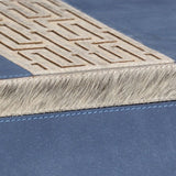 Suede Hair On Hide Covered Blue Box - LOOMLAN - Wildwood - Boxes & Bowls