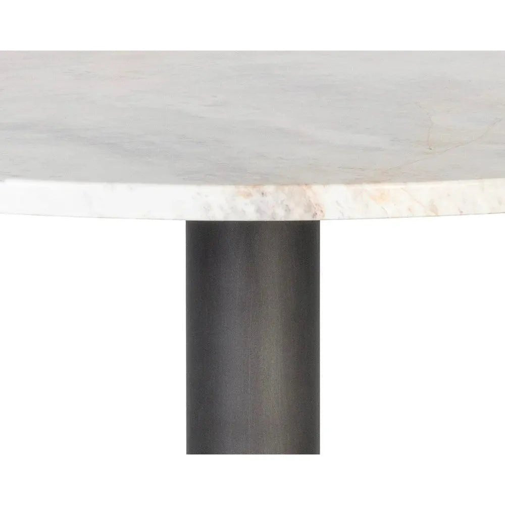 Suki Bistro Table - White Marble Top Dining - LOOMLAN - SUNPAN - Dining Tables