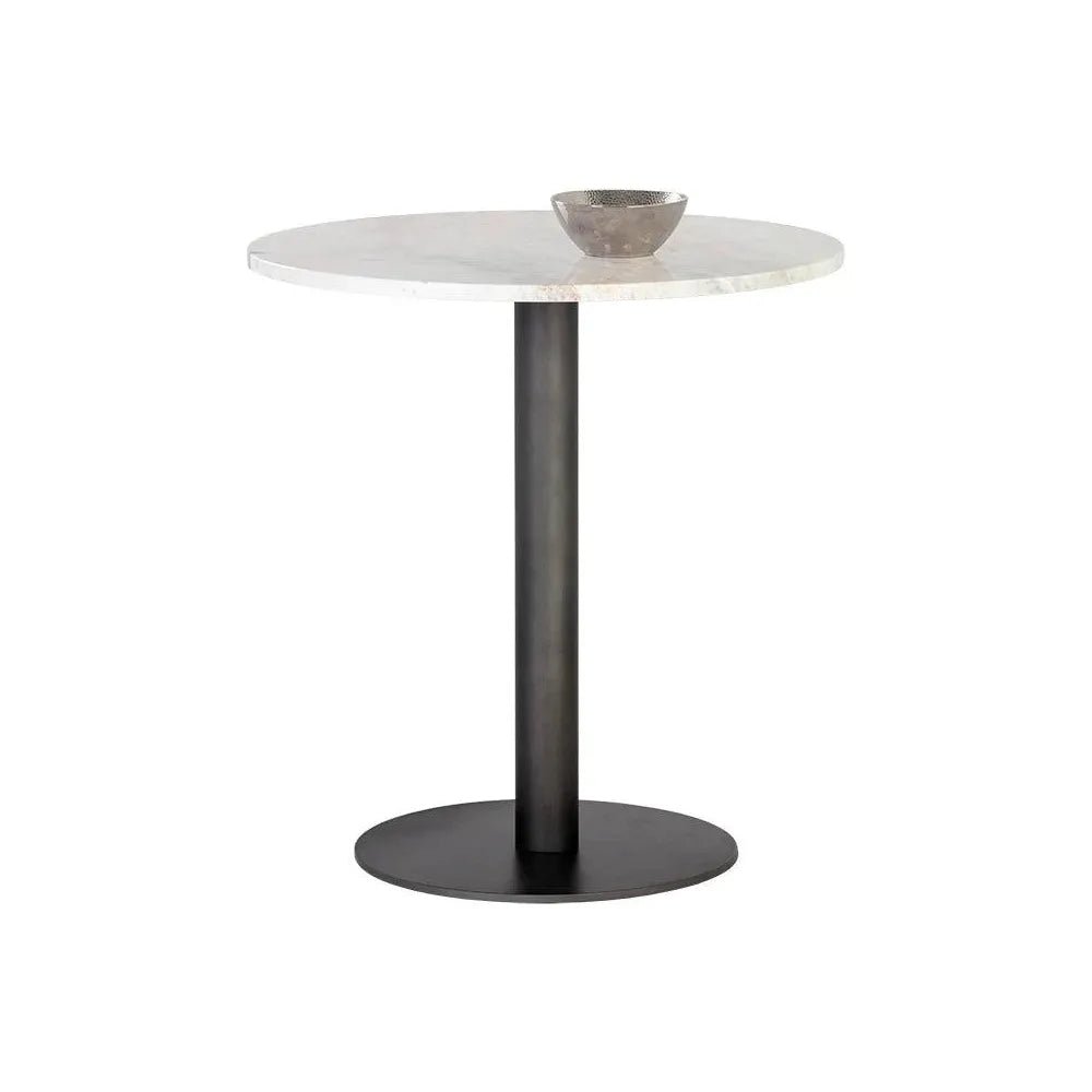 Suki Bistro Table - White Marble Top Dining - LOOMLAN - SUNPAN - Dining Tables