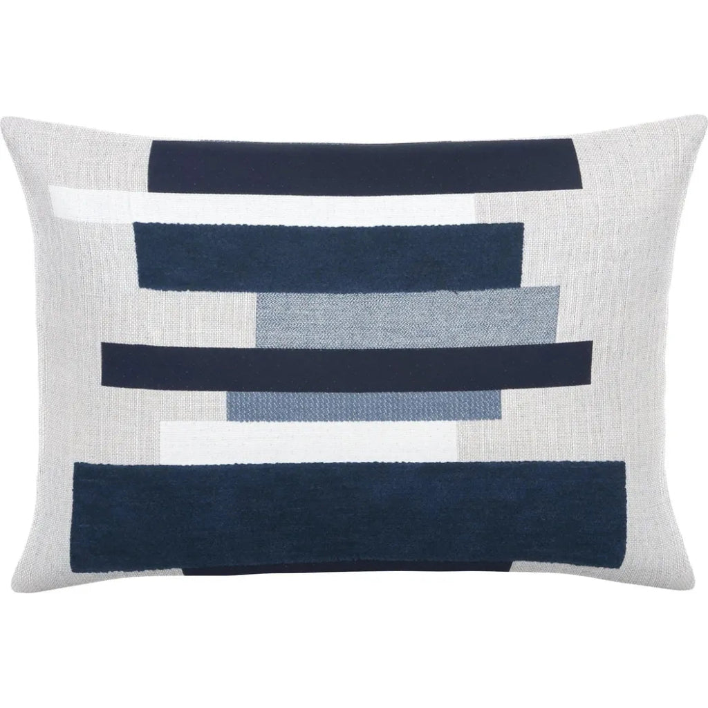 Summon Indigo Double Side Outdoor Pillow - LOOMLAN - Earnest Collection - Outdoor Pillows