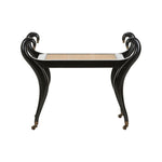 Swan Vanity Black Bedroom Bench - LOOMLAN - Chelsea House - Bedroom Benches