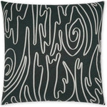 Swindler Black Abstract Black Large Throw Pillow Insert - LOOMLAN - D.V. Kap - Throw Pillows