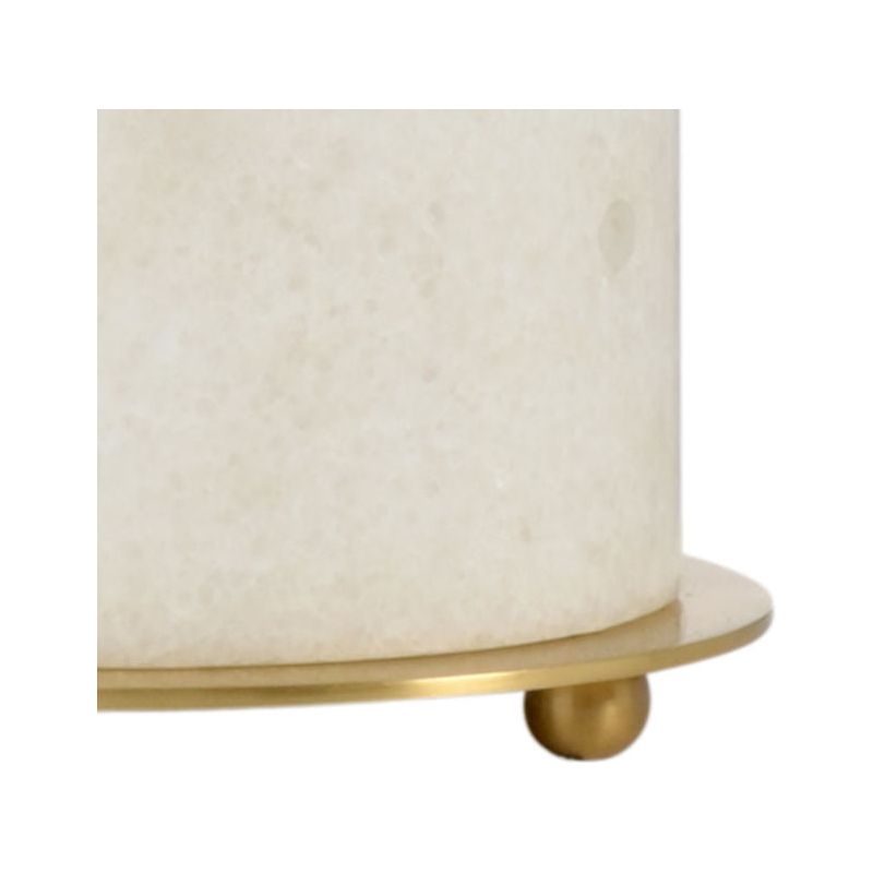 Swirl Credenza Brass And Stone Table Lamp - LOOMLAN - Wildwood - Table Lamps