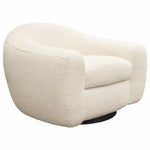 Swivel Chair Boucle Textured Arms & Back - LOOMLAN - Diamond Sofa - Club Chairs