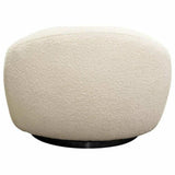 Swivel Chair Boucle Textured Arms & Back - LOOMLAN - Diamond Sofa - Club Chairs