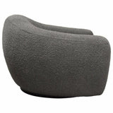 Swivel Chair Charcoal Boucle Arms & Back - LOOMLAN - Diamond Sofa - Club Chairs