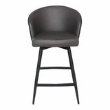 Swivel Counter Stool Charcoal Grey - LOOMLAN - Moe's Home - Counter Stools