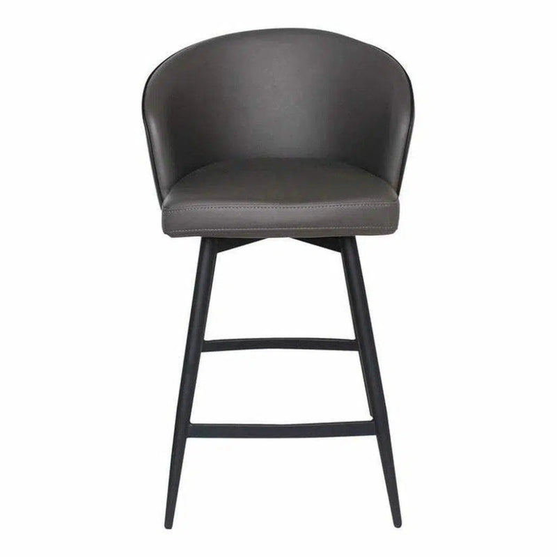 Swivel Counter Stool Charcoal Grey - LOOMLAN - Moe's Home - Counter Stools