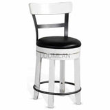 Swivel Counter StoolBlack Leather Seat - LOOMLAN - Sunny D - Counter Stools