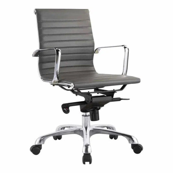 Swivel Office Chair Low Back Grey - LOOMLAN - Moe's Home - Office Chairs