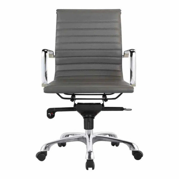 Swivel Office Chair Low Back Grey - LOOMLAN - Moe's Home - Office Chairs
