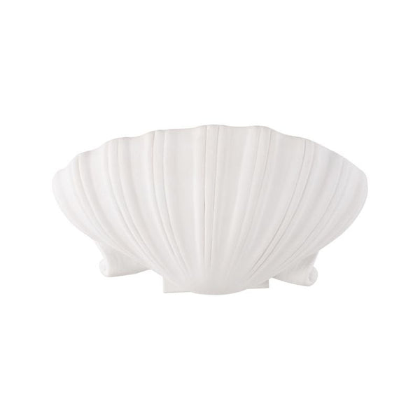 Syrie Plaster Finish Shell Wall Sconce - LOOMLAN - Wildwood - Wall Sconces