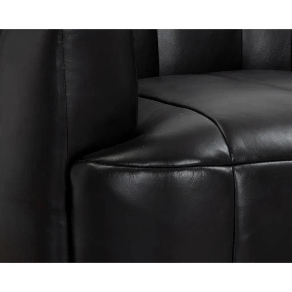 Tadeo Leather Swivel Lounge Chair - LOOMLAN - SUNPAN - Club Chairs