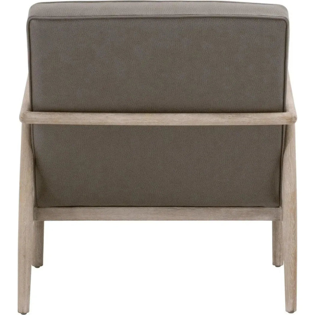 Tahoe Club Chair Gray Upholstery & Oak Wood - LOOMLAN - Essentials For Living - Accent Chairs