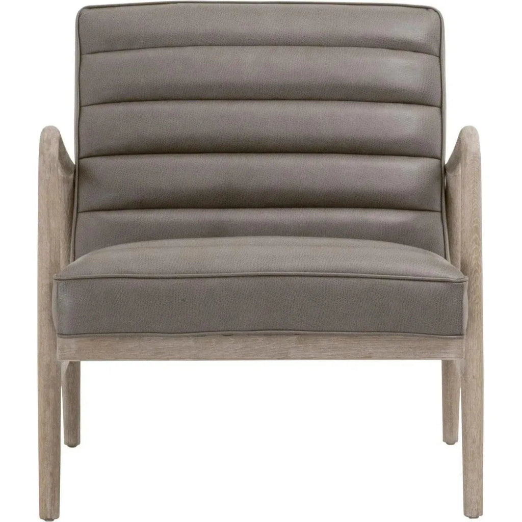 Tahoe Club Chair Gray Upholstery & Oak Wood - LOOMLAN - Essentials For Living - Accent Chairs